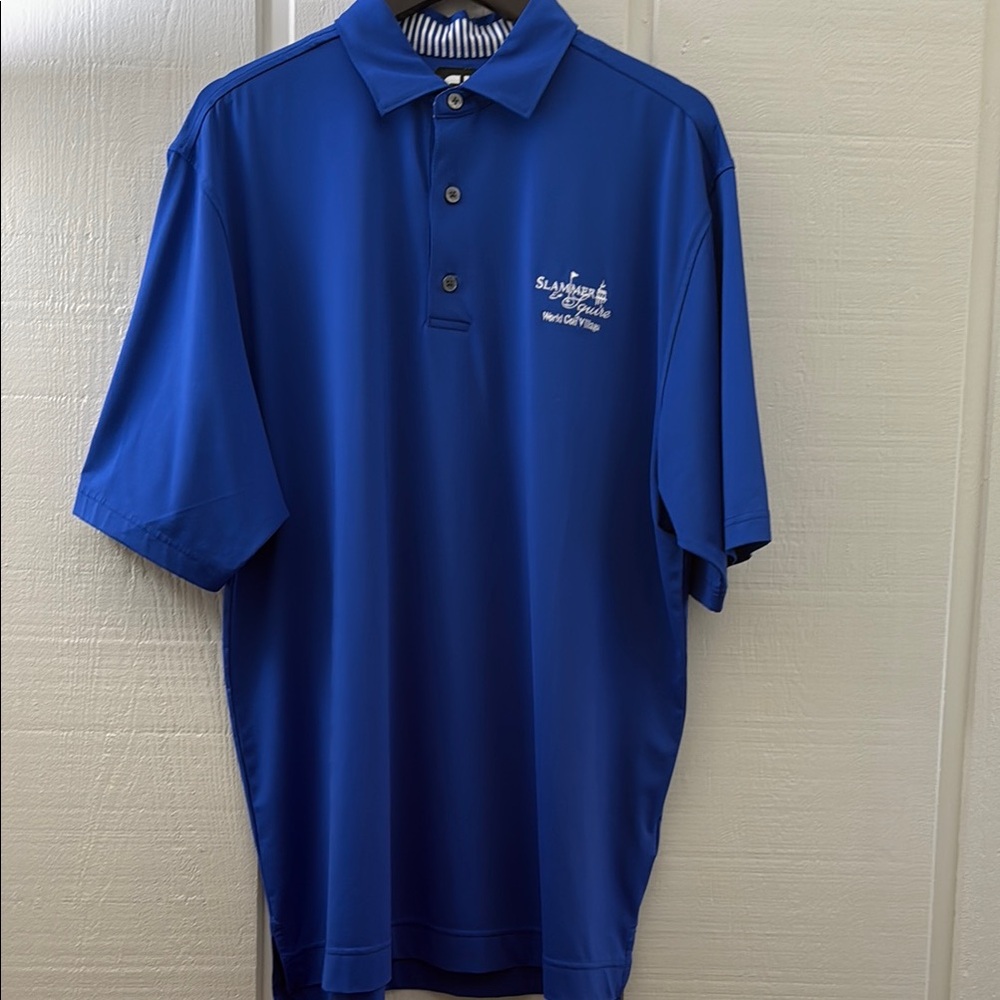 Footjoy Vibrant Blue Golf Polo Shirt size Large